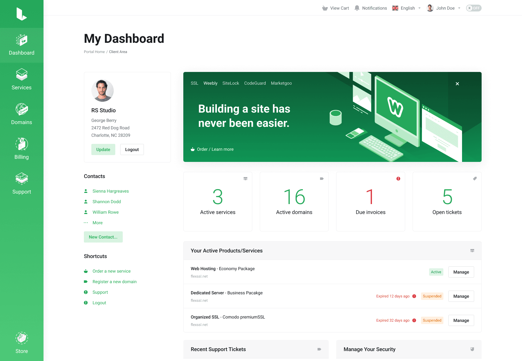 Client Portal Dashboard