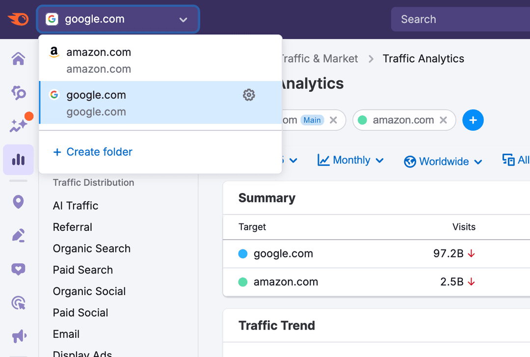 SEO Marketing Dashboard